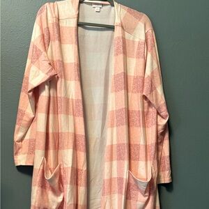 Lularoe Caroline Cardigan Plaid Plus Size